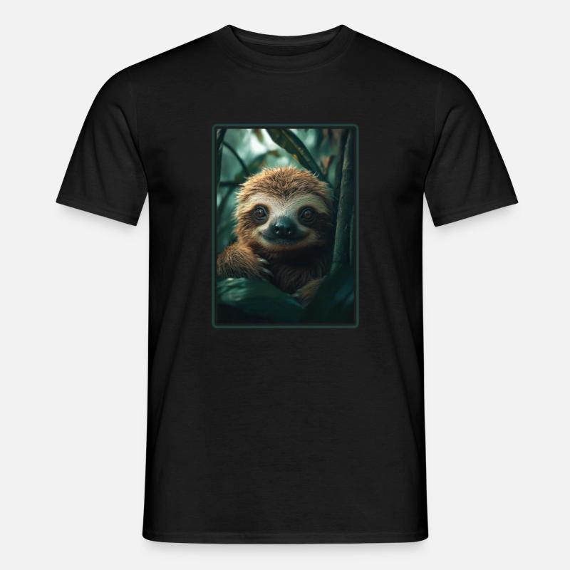 Faultiere Faultier - Männer T-Shirt - Schwarz