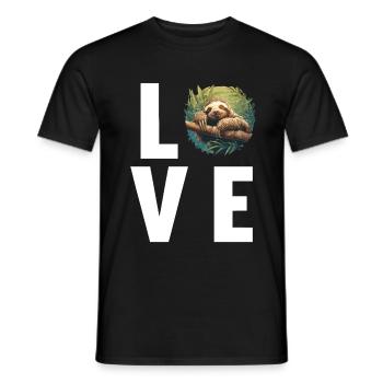 Faultiere Faultier - Männer T-Shirt - Schwarz - Vorne - AI Model Male 178 light (178cm)