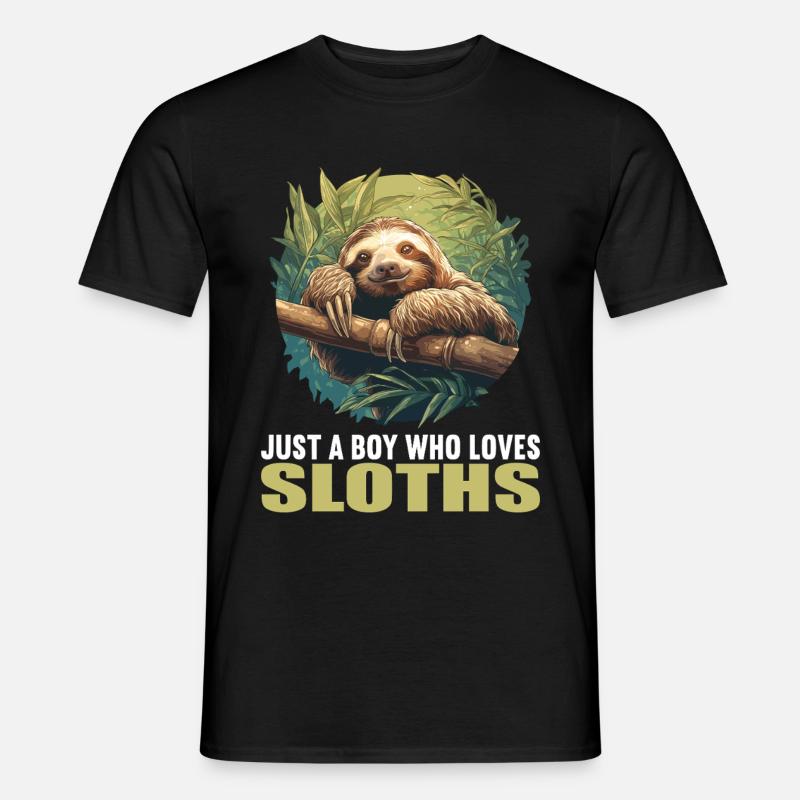 Faultiere Faultier - Männer T-Shirt - Schwarz