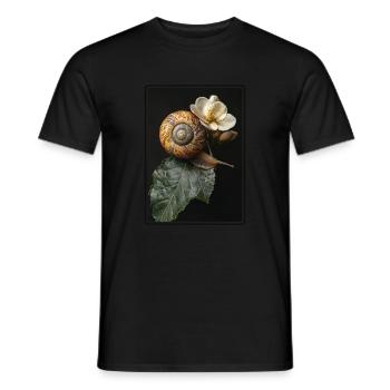 Snails Snail - Men's T-Shirt - black - Front - AI Model Male 178 light (178cm)