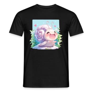 Snails Snail - Men's T-Shirt - black - Front - AI Model Male 178 light (178cm)