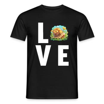 Snails Snail - Men's T-Shirt - black - Front - AI Model Male 178 light (178cm)