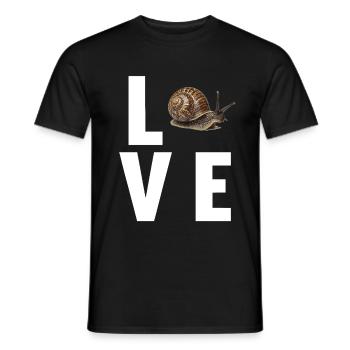Snails Snail - Men's T-Shirt - black - Front - AI Model Male 178 light (178cm)