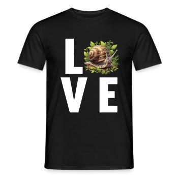 Snails Snail - Men's T-Shirt - black - Front - AI Model Male 178 light (178cm)