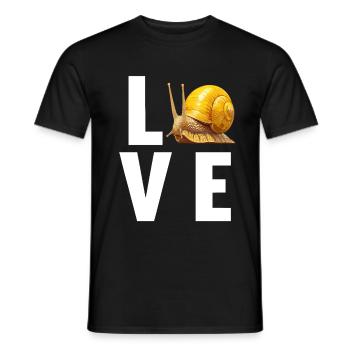 Snails Snail - Men's T-Shirt - black - Front - AI Model Male 178 light (178cm)