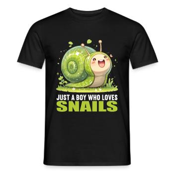 Snails Snail - Men's T-Shirt - black - Front - AI Model Male 178 light (178cm)