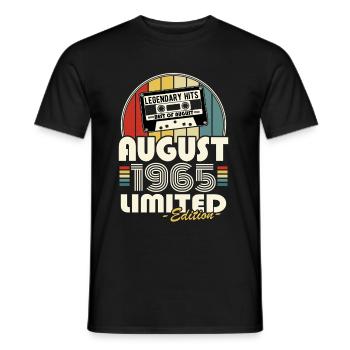 Legendary since August 1965 vintage birthday - Men's T-Shirt - black - Front - AI Model Male 178 light (178cm)