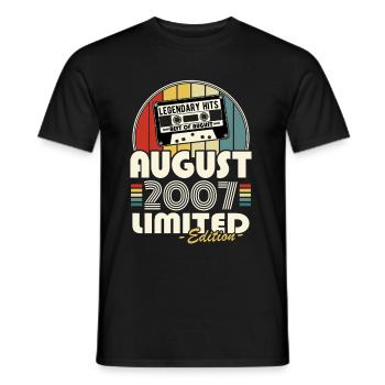 Légendaire depuis août 2007 Millésime Anniversaire - T-shirt homme - noir - Devant - AI Model Male 178 light (178cm)