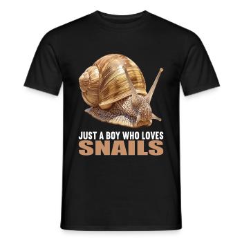 Snails Snail - Men's T-Shirt - black - Front - AI Model Male 178 light (178cm)