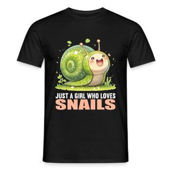Snails Snail - Men's T-Shirt - black - Front - AI Model Male 178 light (178cm)