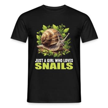 Snails Snail - Men's T-Shirt - black - Front - AI Model Male 178 light (178cm)