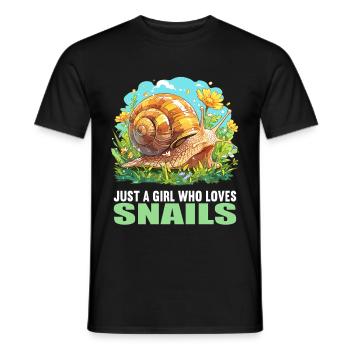 Snails Snail - Men's T-Shirt - black - Front - AI Model Male 178 light (178cm)
