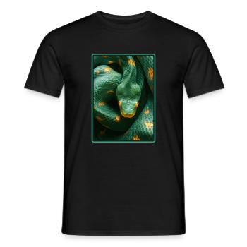 Snakes Snake - Men's T-Shirt - black - Front - AI Model Male 178 light (178cm)