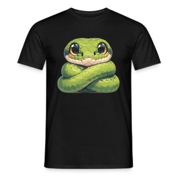 Snakes Snake - Men's T-Shirt - black - Front - AI Model Male 178 light (178cm)