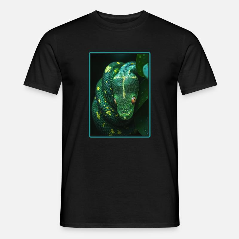Schlangen Schlange - Männer T-Shirt - Schwarz