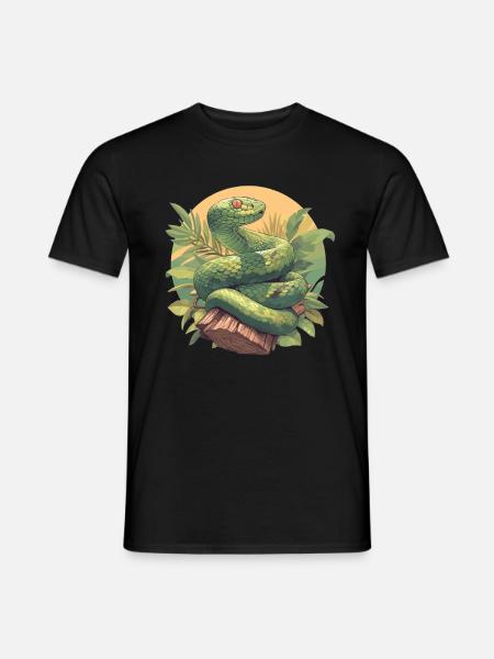 Schlangen Schlange - Männer T-Shirt - Schwarz