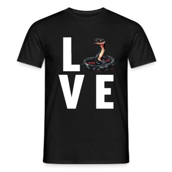 Snakes Snake - Men's T-Shirt - black - Front - AI Model Male 178 light (178cm)