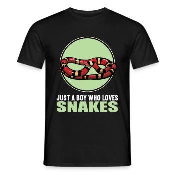 Snakes Snake - Men's T-Shirt - black - Front - AI Model Male 178 light (178cm)