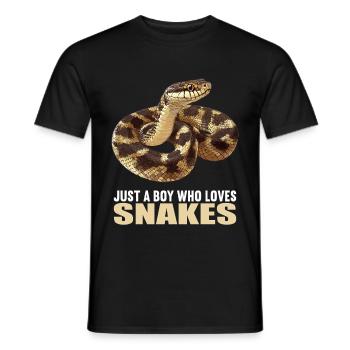 Snakes Snake - Men's T-Shirt - black - Front - AI Model Male 178 light (178cm)