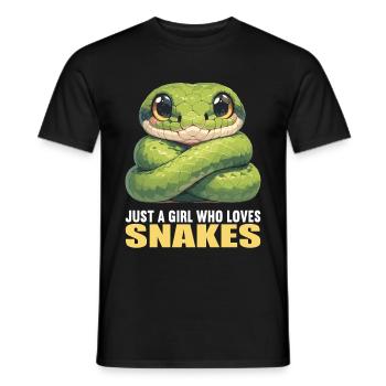 Snakes Snake - Men's T-Shirt - black - Front - AI Model Male 178 light (178cm)