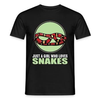 Snakes Snake - Men's T-Shirt - black - Front - AI Model Male 178 light (178cm)