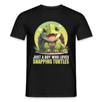 Snapping Turtles Snapping Turtle - Men's T-Shirt - black - Front - AI Model Male 178 light (178cm)