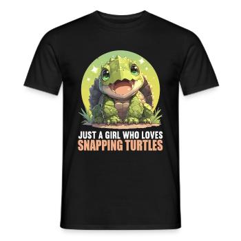 Snapping Turtles Snapping Turtle - Men's T-Shirt - black - Front - AI Model Male 178 light (178cm)