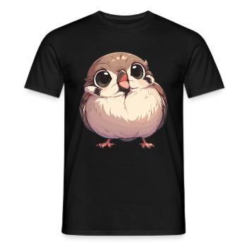 Spatzen Spatz - Männer T-Shirt - Schwarz - Vorne - AI Model Male 178 light (178cm)