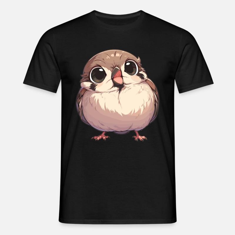 Spatzen Spatz - Männer T-Shirt - Schwarz