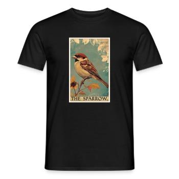 Spatzen Spatz - Männer T-Shirt - Schwarz - Vorne - AI Model Male 178 light (178cm)