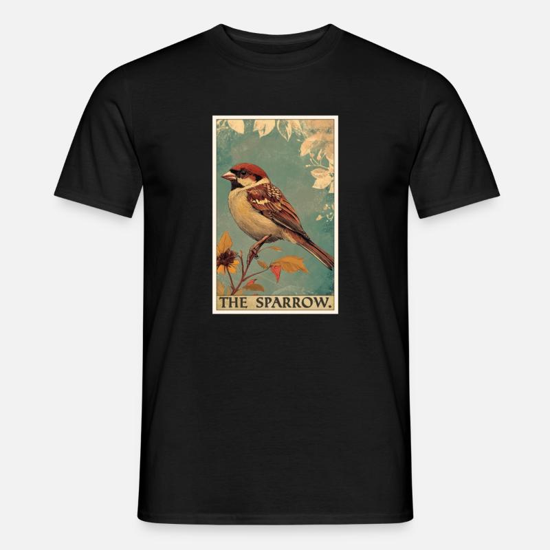 Spatzen Spatz - Männer T-Shirt - Schwarz