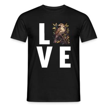 Spatzen Spatz - Männer T-Shirt - Schwarz - Vorne - AI Model Male 178 light (178cm)