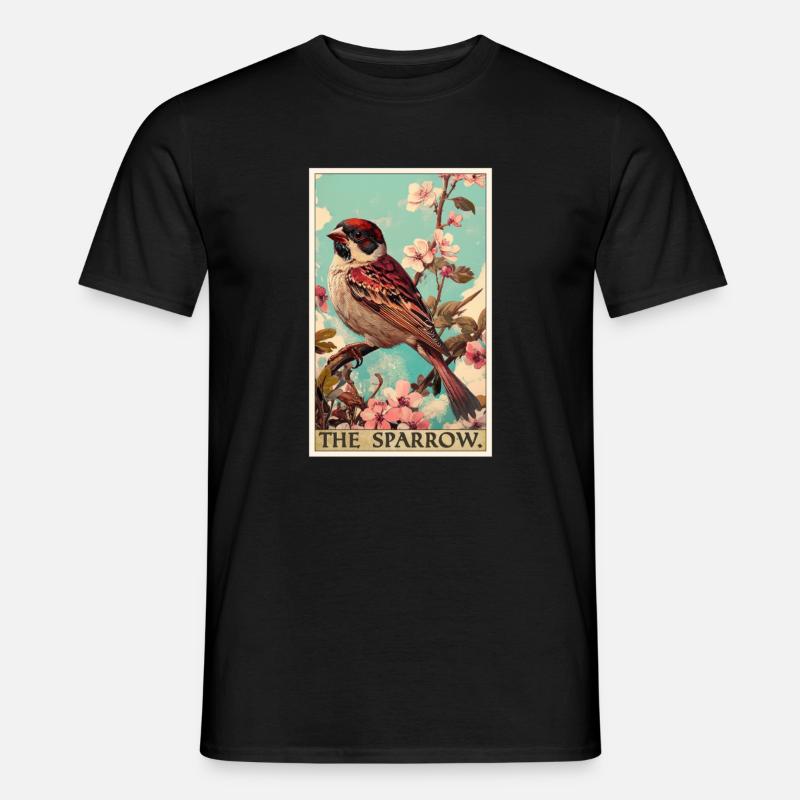 Spatzen Spatz - Männer T-Shirt - Schwarz
