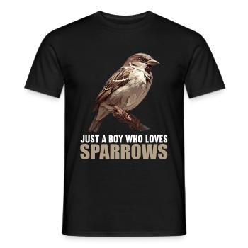 Spatzen Spatz - Männer T-Shirt - Schwarz - Vorne - AI Model Male 178 light (178cm)