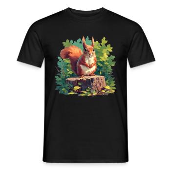 Squirrel - Men's T-Shirt - black - Front - AI Model Male 178 light (178cm)