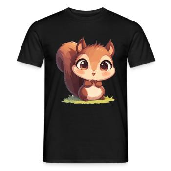 Squirrel - Men's T-Shirt - black - Front - AI Model Male 178 light (178cm)