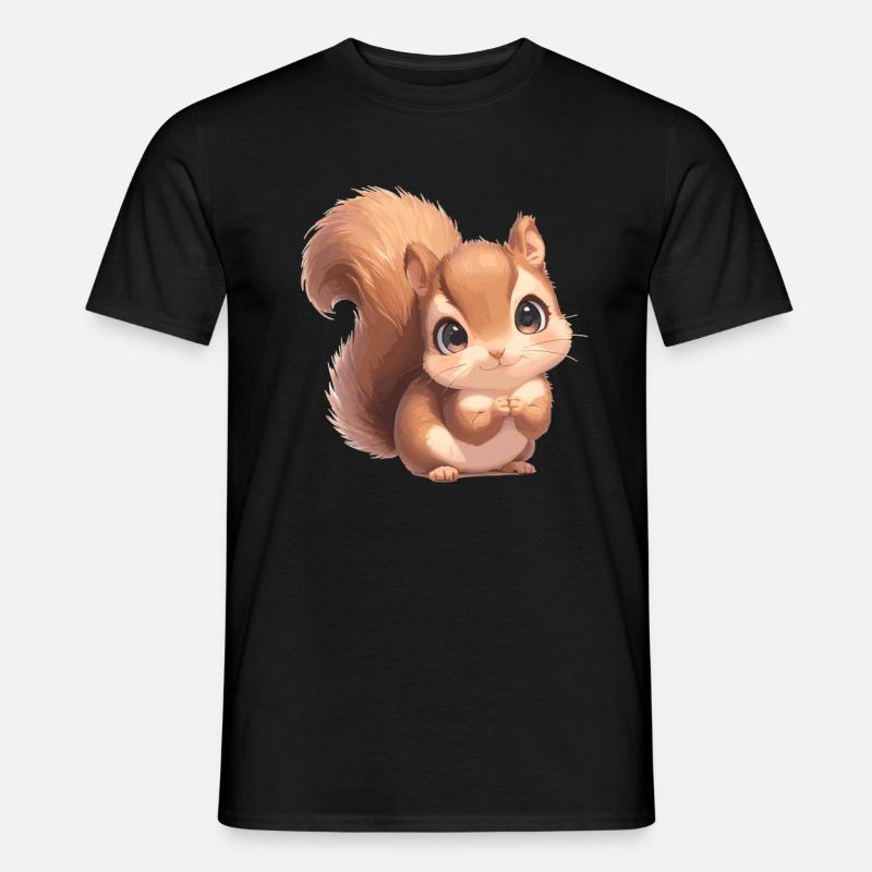 Eichhörnchen - Männer T-Shirt - Schwarz