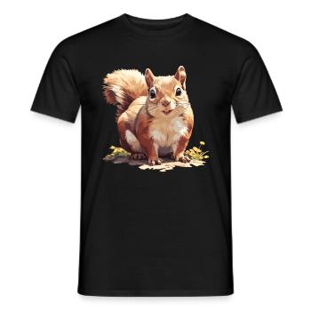Squirrel - Men's T-Shirt - black - Front - AI Model Male 178 light (178cm)
