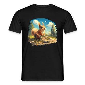 Squirrel - Men's T-Shirt - black - Front - AI Model Male 178 light (178cm)