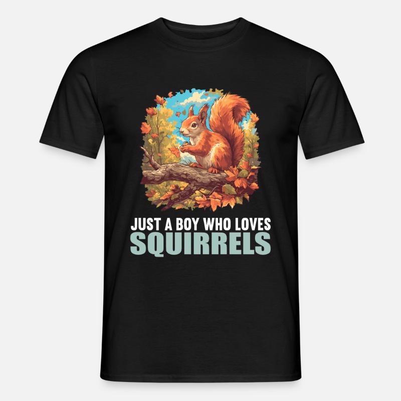 Eichhörnchen - Männer T-Shirt - Schwarz