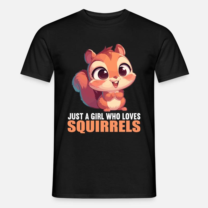 Eichhörnchen - Männer T-Shirt - Schwarz