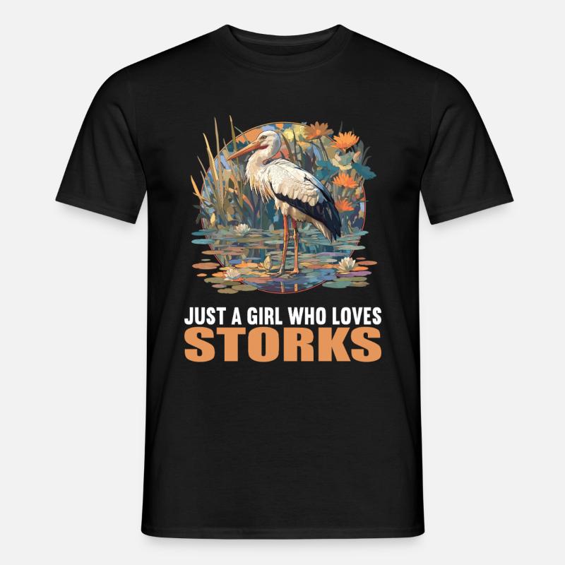 Störche Storch - Männer T-Shirt - Schwarz