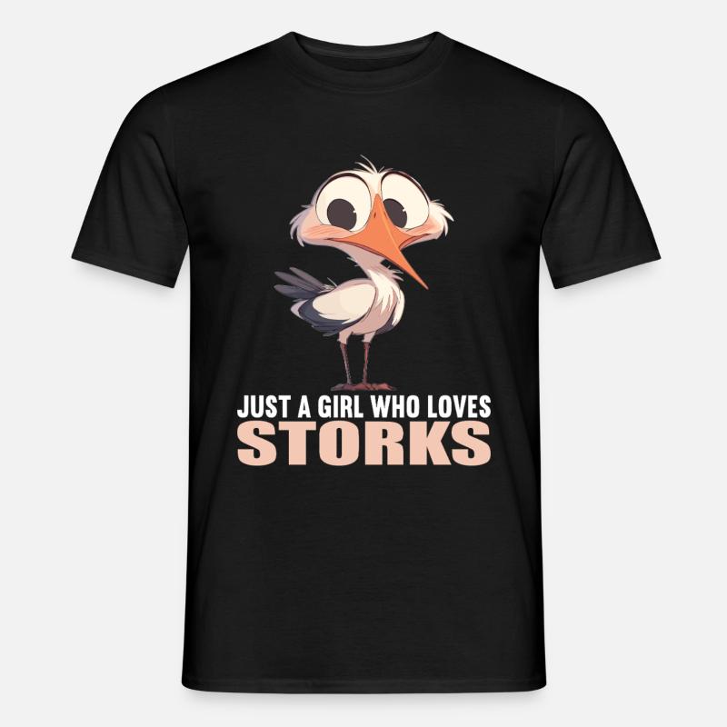 Störche Storch - Männer T-Shirt - Schwarz