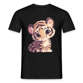 Sumatra-Tiger - Männer T-Shirt - Schwarz - Vorne - AI Model Male 178 light (178cm)