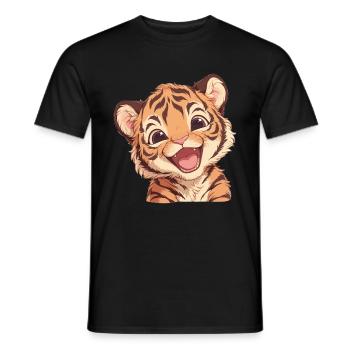 Sumatra-Tiger - Männer T-Shirt - Schwarz - Vorne - AI Model Male 178 light (178cm)
