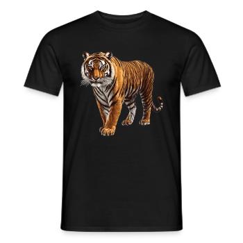 Sumatra-Tiger - Männer T-Shirt - Schwarz - Vorne - AI Model Male 178 light (178cm)