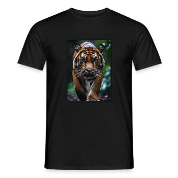 Sumatra-Tiger - Männer T-Shirt - Schwarz - Vorne - AI Model Male 178 light (178cm)