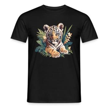 Sumatra-Tiger - Männer T-Shirt - Schwarz - Vorne - AI Model Male 178 light (178cm)