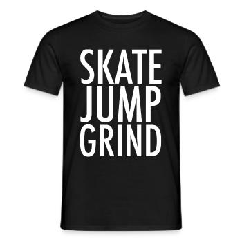 Skate Jump Grind - Männer T-Shirt - Schwarz - Vorne - AI Model Male 178 light (178cm)