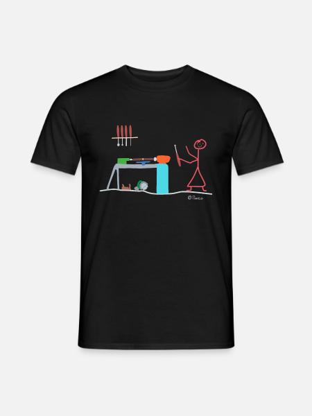 Drechsel stick figure, craft hobby wife job - Men's T-Shirt - black